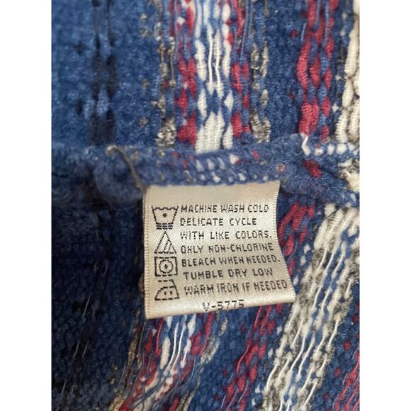 Vintage Victoria Jones Womens XL Knit Open Cardigen Grandmacore Blue Small Flaw - Picture 6 of 10
